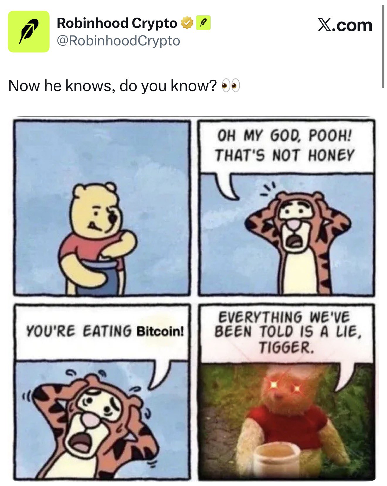 POOH Robinhood crypto comic